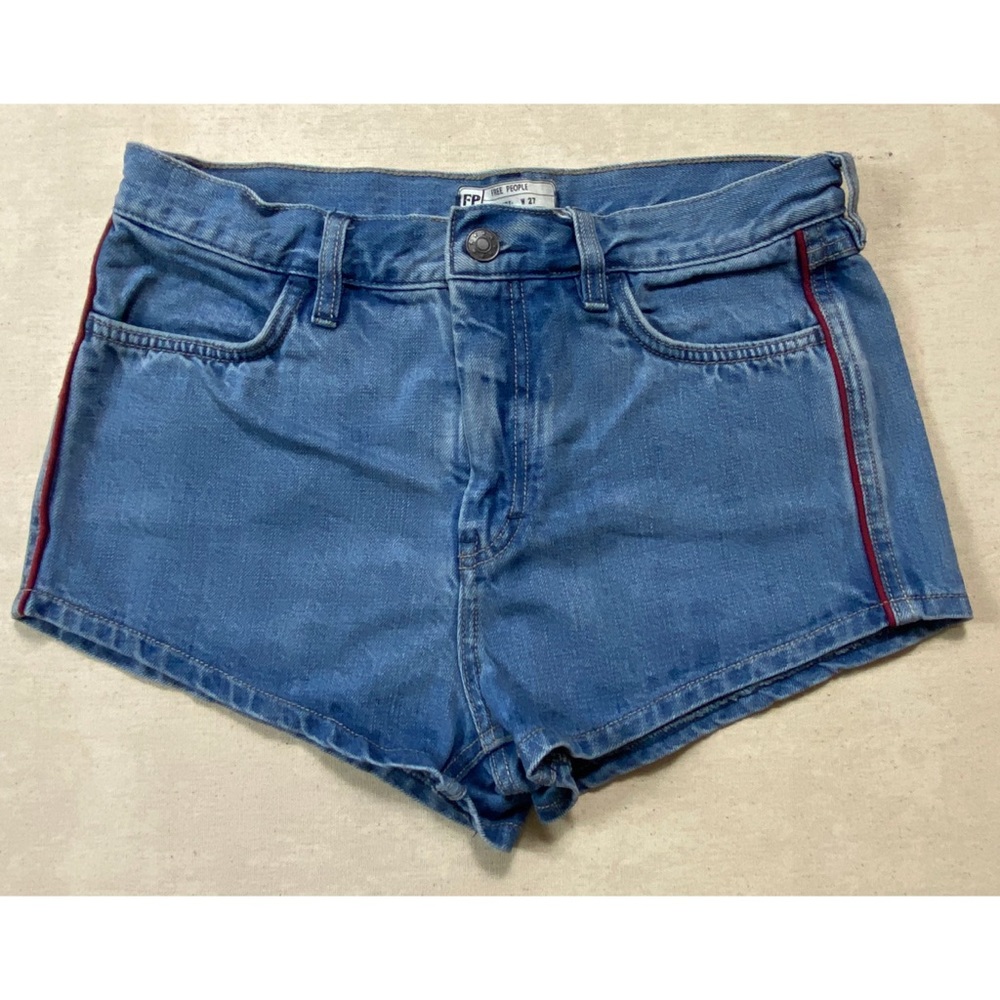 Free People High Waisted Denim Shorts Sz 27 - Picture 2 of 4